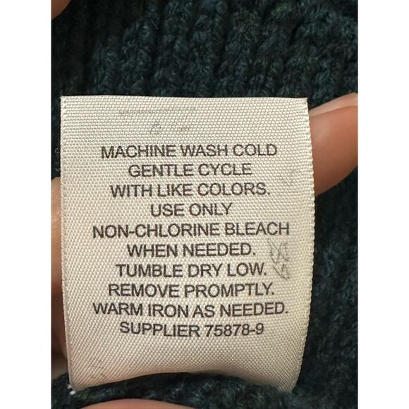 St. John’s Bay green long sleeves button cardigan sweater size Large - Picture 5 of 10